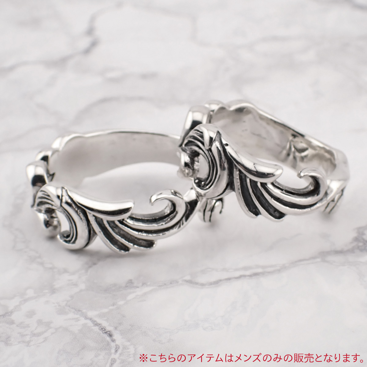 リング メンズ シルバー925 ツタ アラベスク 唐草 模様 透かし お肌に優しい 金属アレルギー対応 オシャレ かっこいい プレゼント 爆買の画像