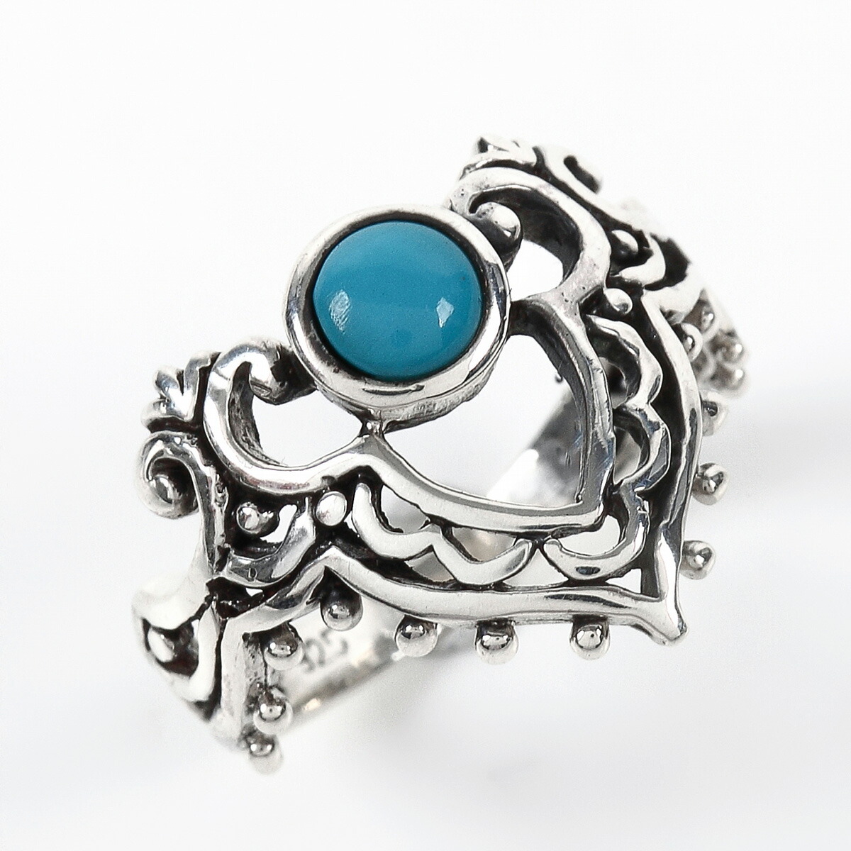 リング シルバー925 ネリターコイズ アンティーク エスニック