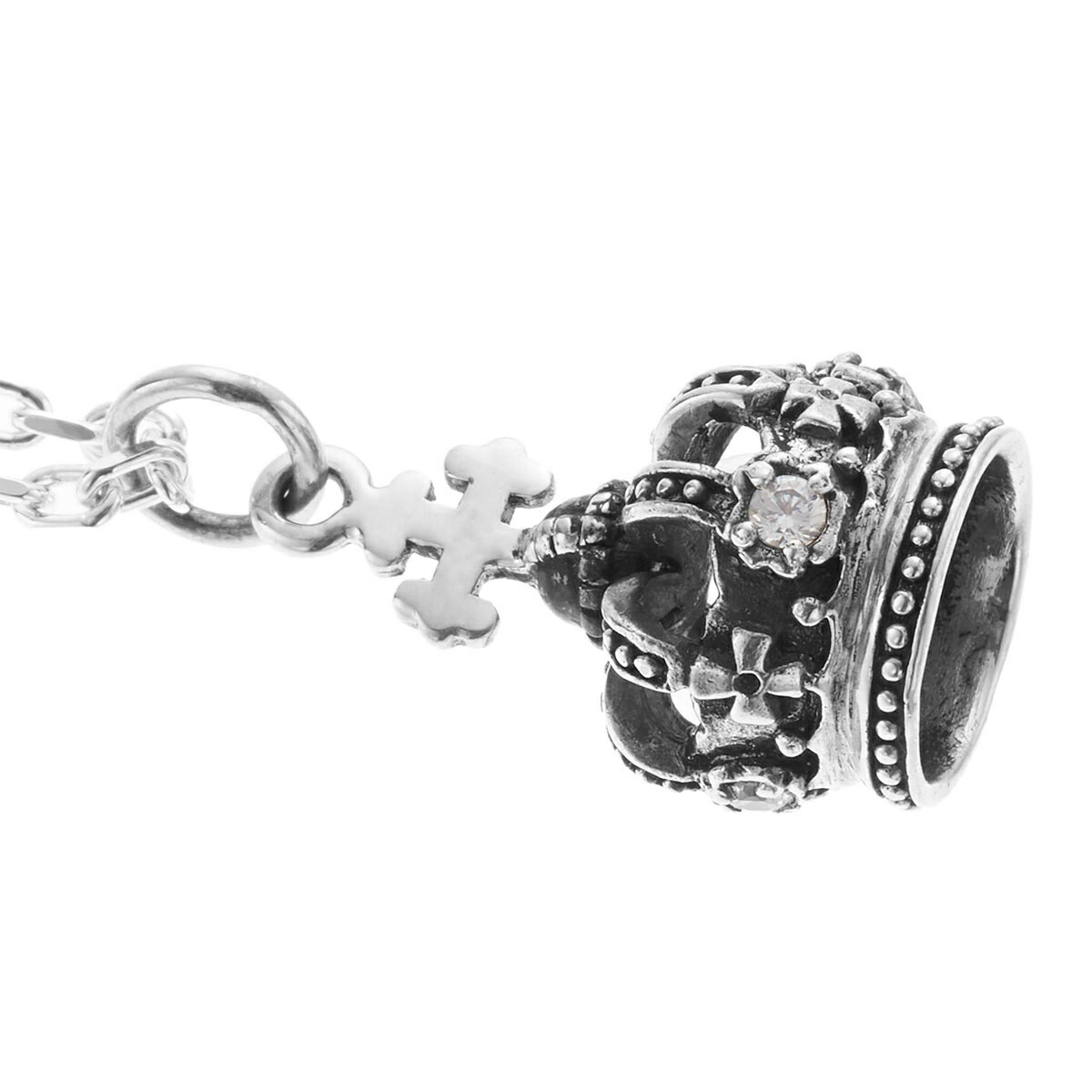 ペンダント ネックレス 王冠 シルバー925 キュービックジルコニア