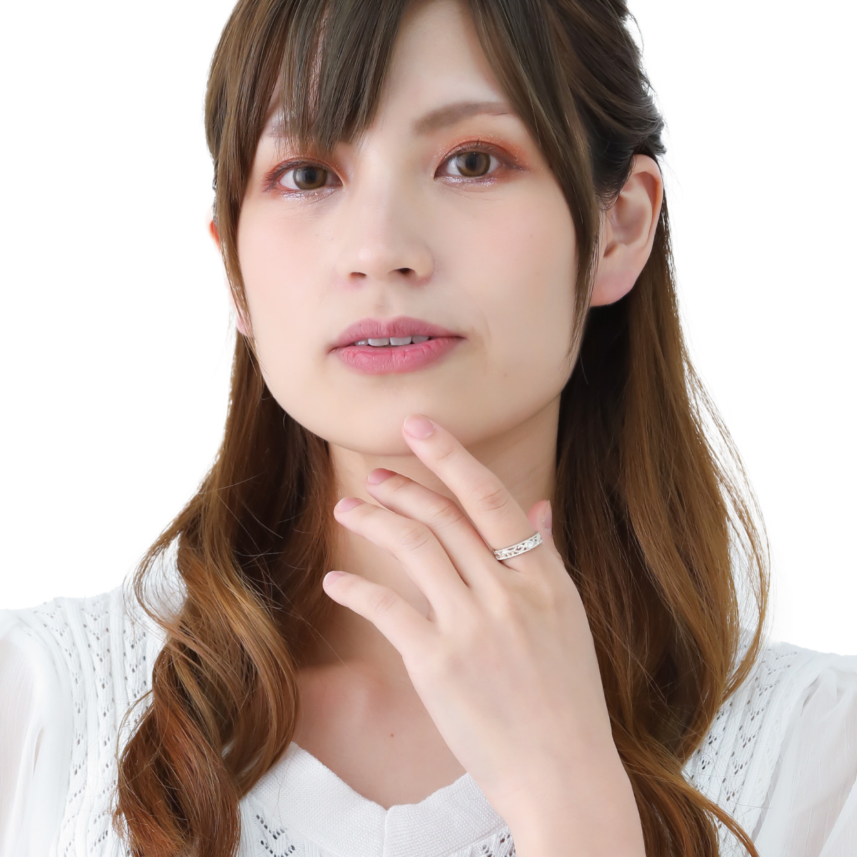 リング シルバー925 キュービックジルコニア 透かし アラベスク