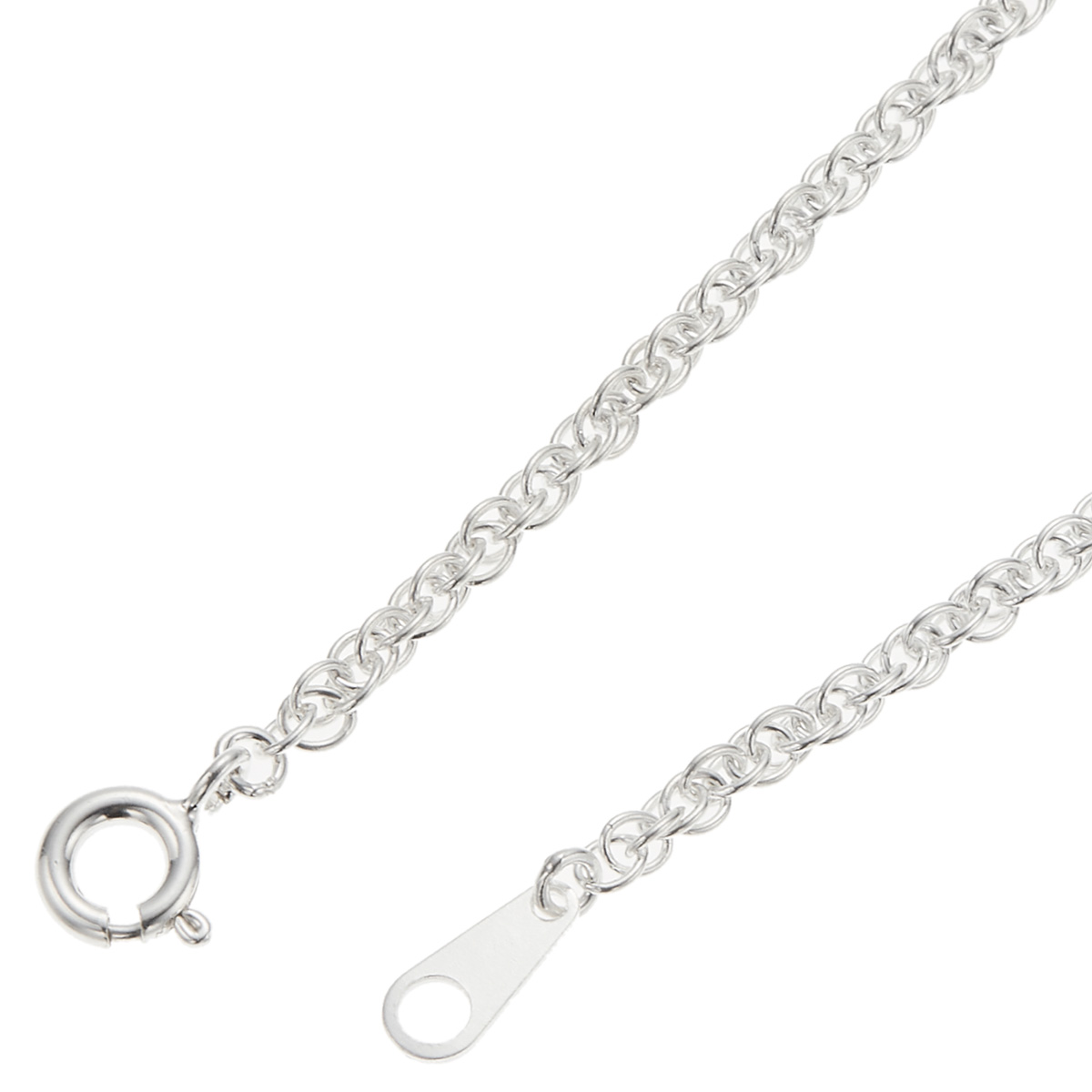 日本製 ロープチェーン ネックレス シルバー silver 925 2mm シルバー925 ロープチェーン ネックレス 幅2mm 45cm 燻し加工