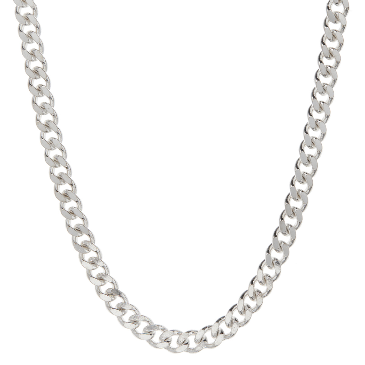 ネックレス チェーン メンズ シルバー925 喜平 キヘイ 50cm 2面カット シンプル かっこいい 中折れ式金具 留め具 チェーンネックレス  爆買の画像