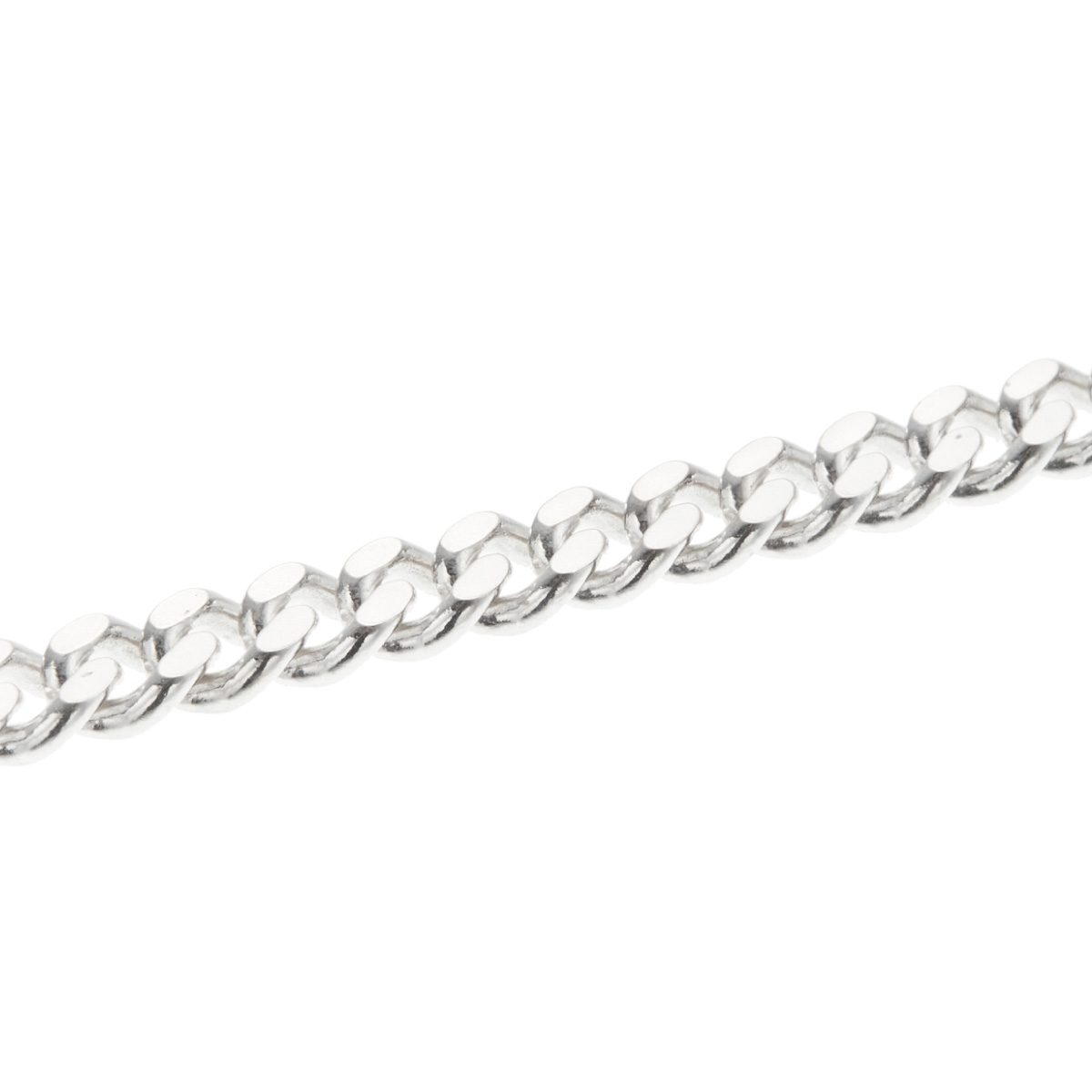 ネックレス チェーン メンズ シルバー925 喜平 キヘイ 50cm 2面カット シンプル かっこいい 中折れ式金具 留め具 チェーンネックレス  爆買の画像