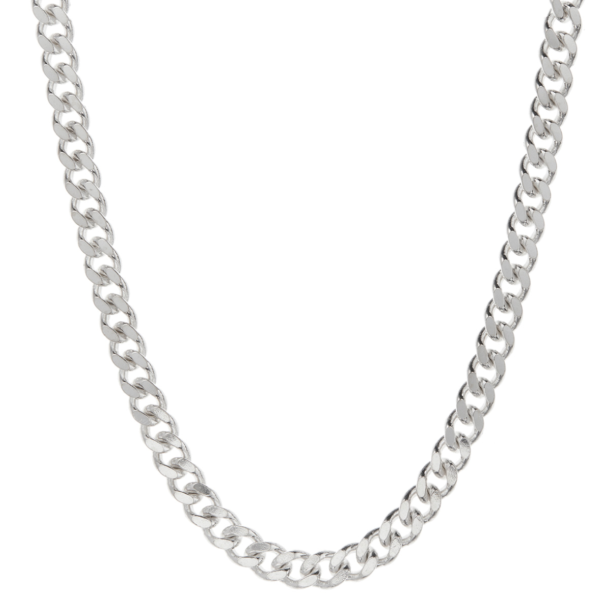 ネックレス チェーン メンズ シルバー925 喜平 キヘイ 60cm ロング 2面カット 中折れ式金具 留め具 チェーンネックレス 金属アレルギー対応 爆買の画像
