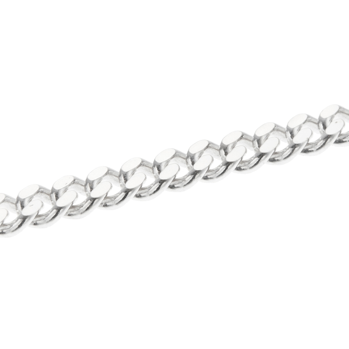 ネックレス チェーン メンズ シルバー925 喜平 キヘイ 60cm ロング 2面カット 中折れ式金具 留め具 チェーンネックレス 金属アレルギー対応 爆買の画像