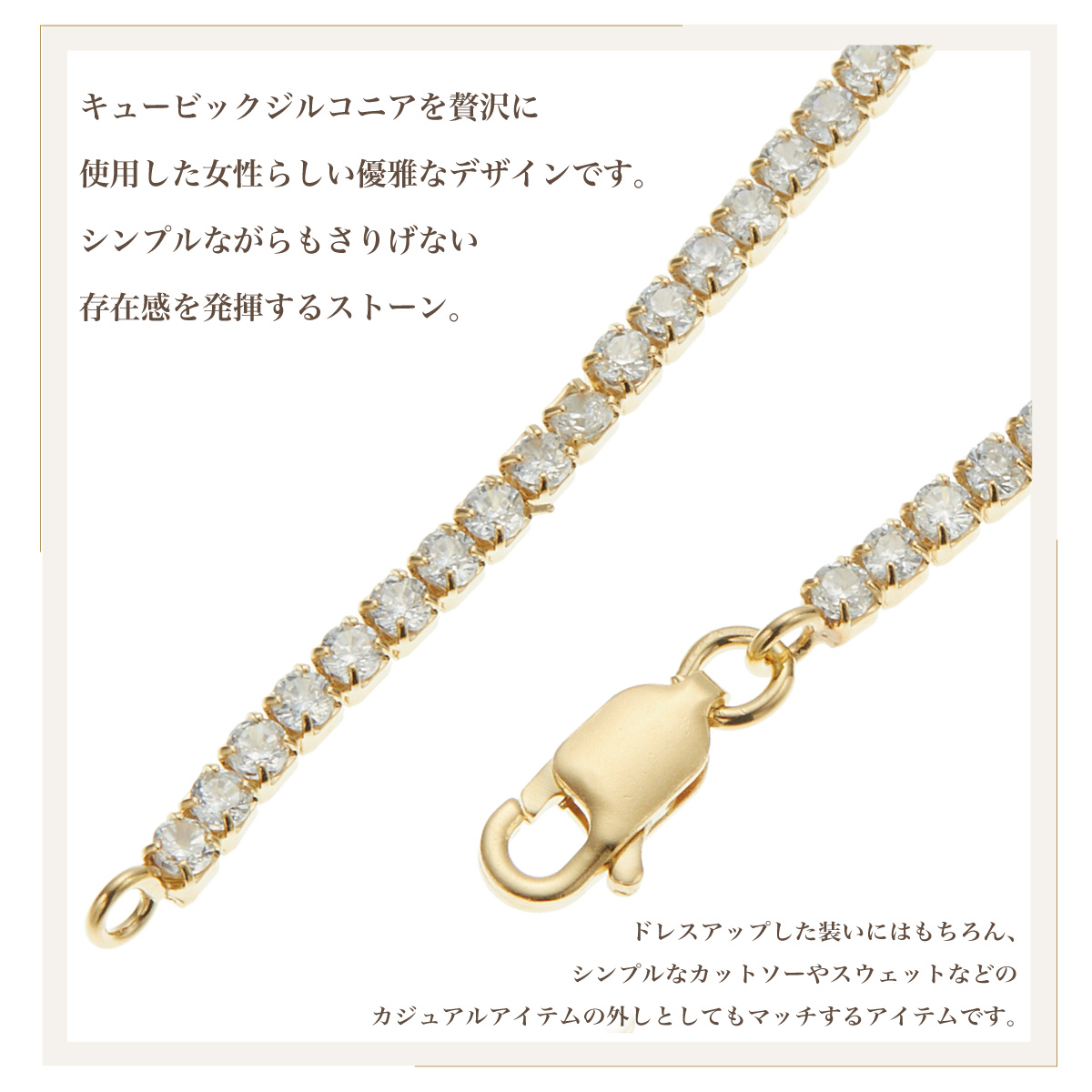 ネックレス レディース シルバー925 キュービックジルコニア ゴールド 