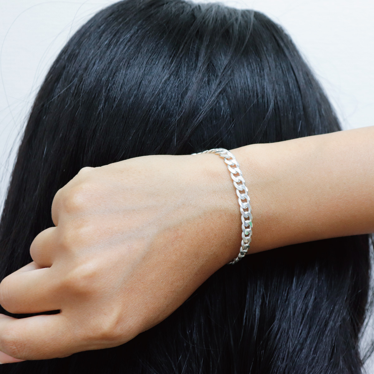【人気】シルバー925 ブレスレット 喜平チェーン メンズ レディース 2482 シルバー925 キヘイチェーンブレスレット 太め シンプル 喜平
