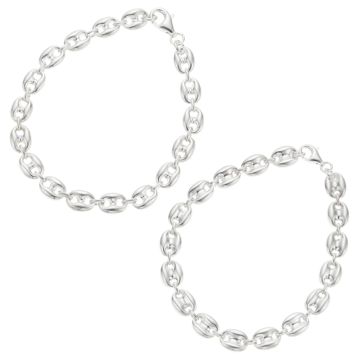 ペアブレスレット カップル シルバー925 メンズ レディース 2点セット