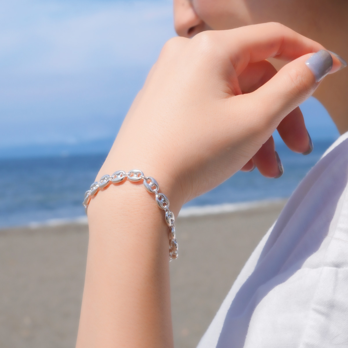 ペアブレスレット カップル シルバー925 メンズ レディース 2点セット