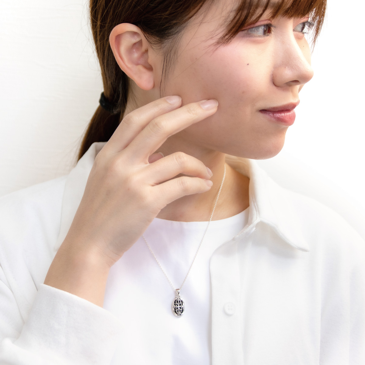 ネックレス ペンダント メンズ レディース シルバー925 オニキス