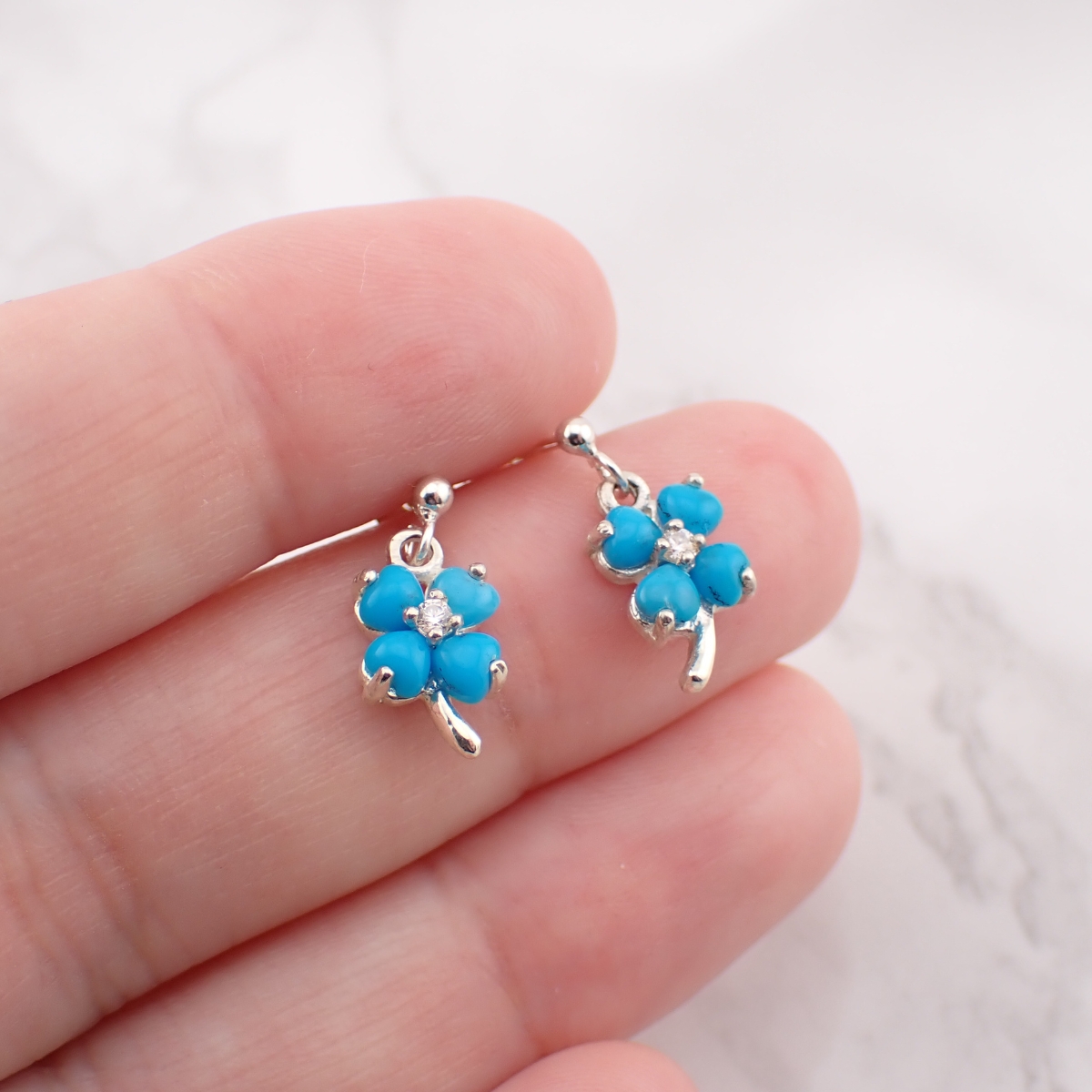 専用です！クローバー　ピアスとネックレス2点 ネックレスとピアス 2点セット シルバー925 ネリターコイズ クローバー