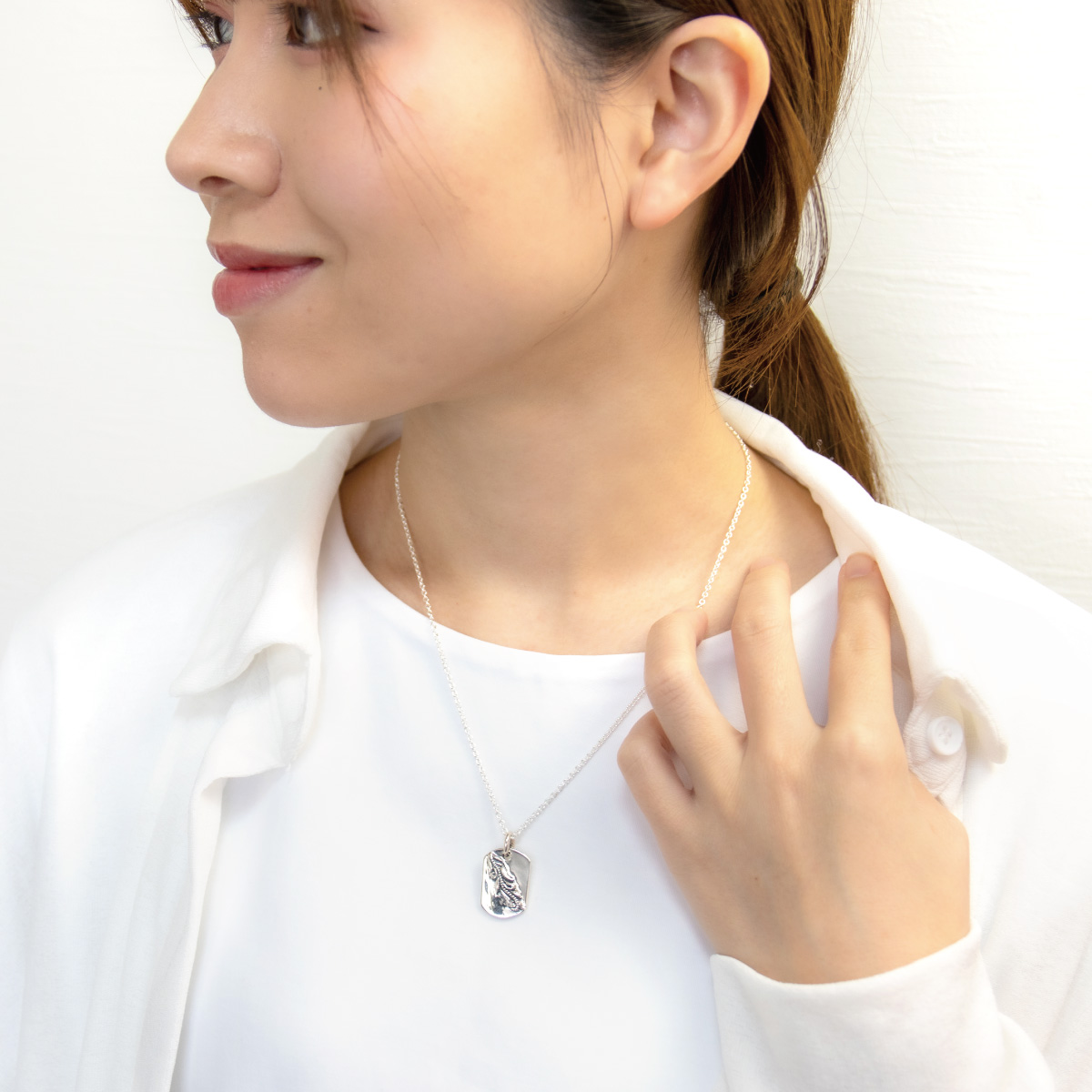 【新品・希少】Opticalstar シルバー ネックレス プレートペンダント ネックレス ペンダント メンズ シルバー925 ドッグタグ プレート