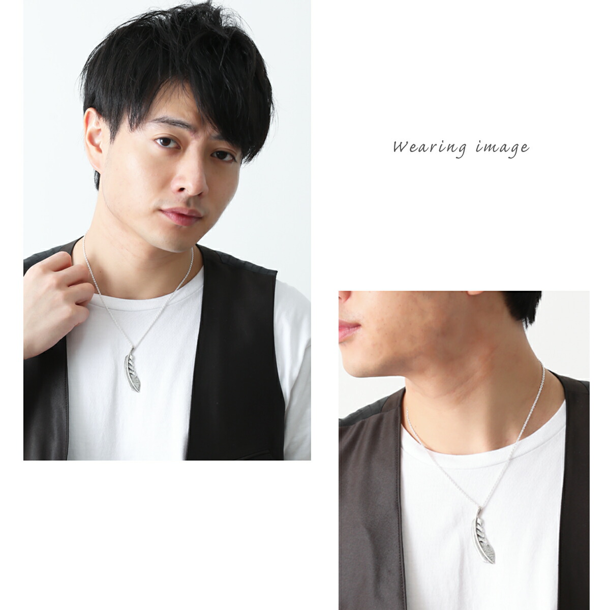 ネックレス メンズ シルバー925製 フェザー 羽 翼 ネイティブ