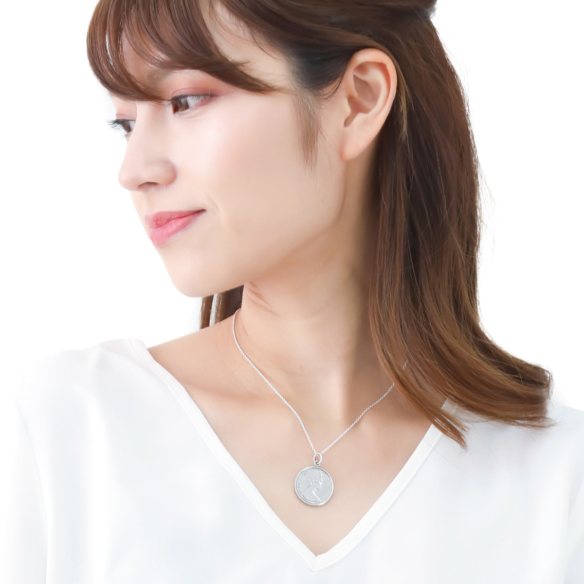ネックレス ペンダント レディース メンズ シルバー925 コイン 硬貨