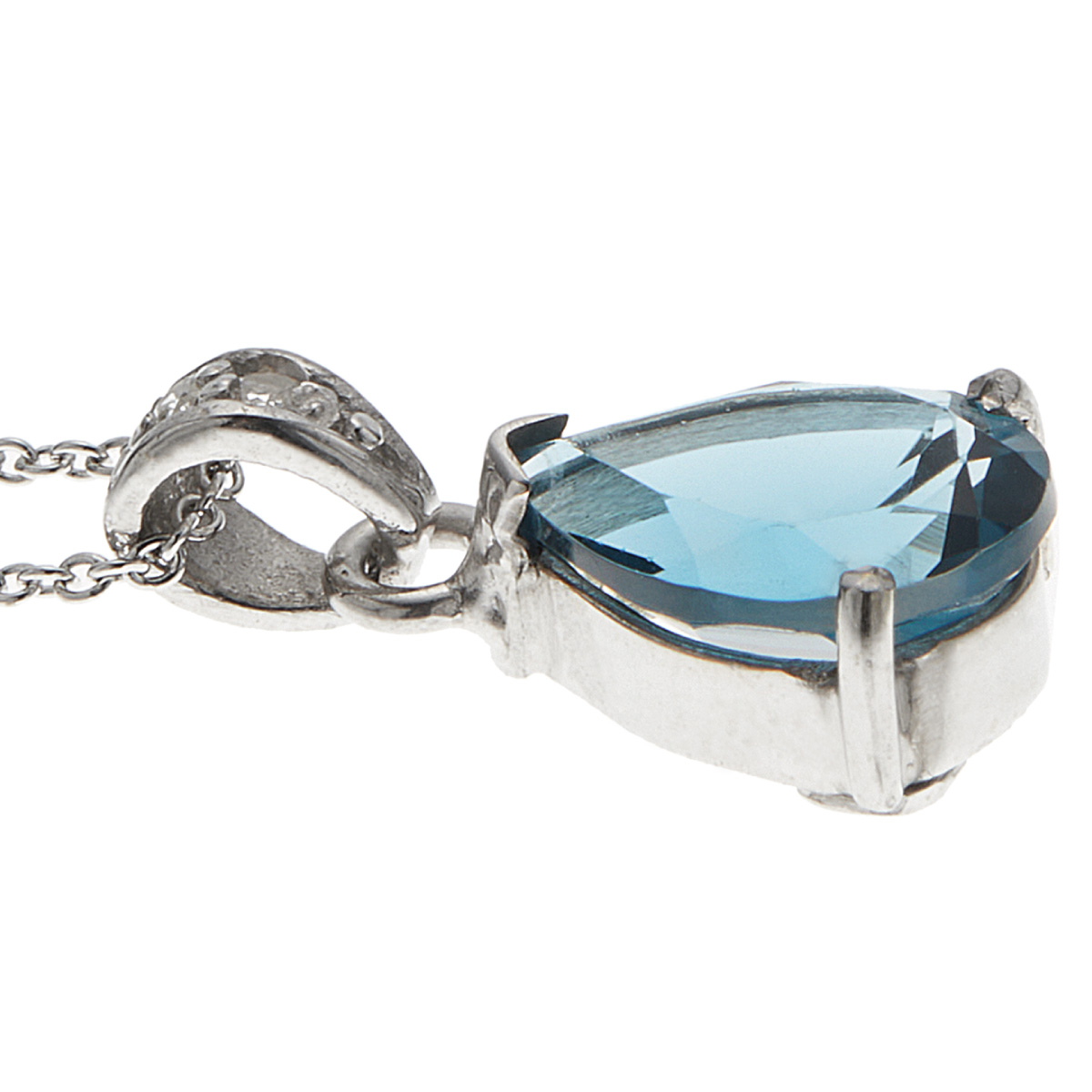 ネックレス ペンダント レディース シルバー925 ロンドンブルー