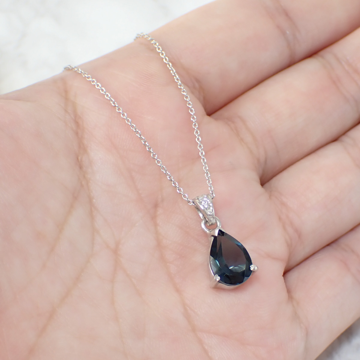 ネックレス ペンダント レディース シルバー925 ロンドンブルー