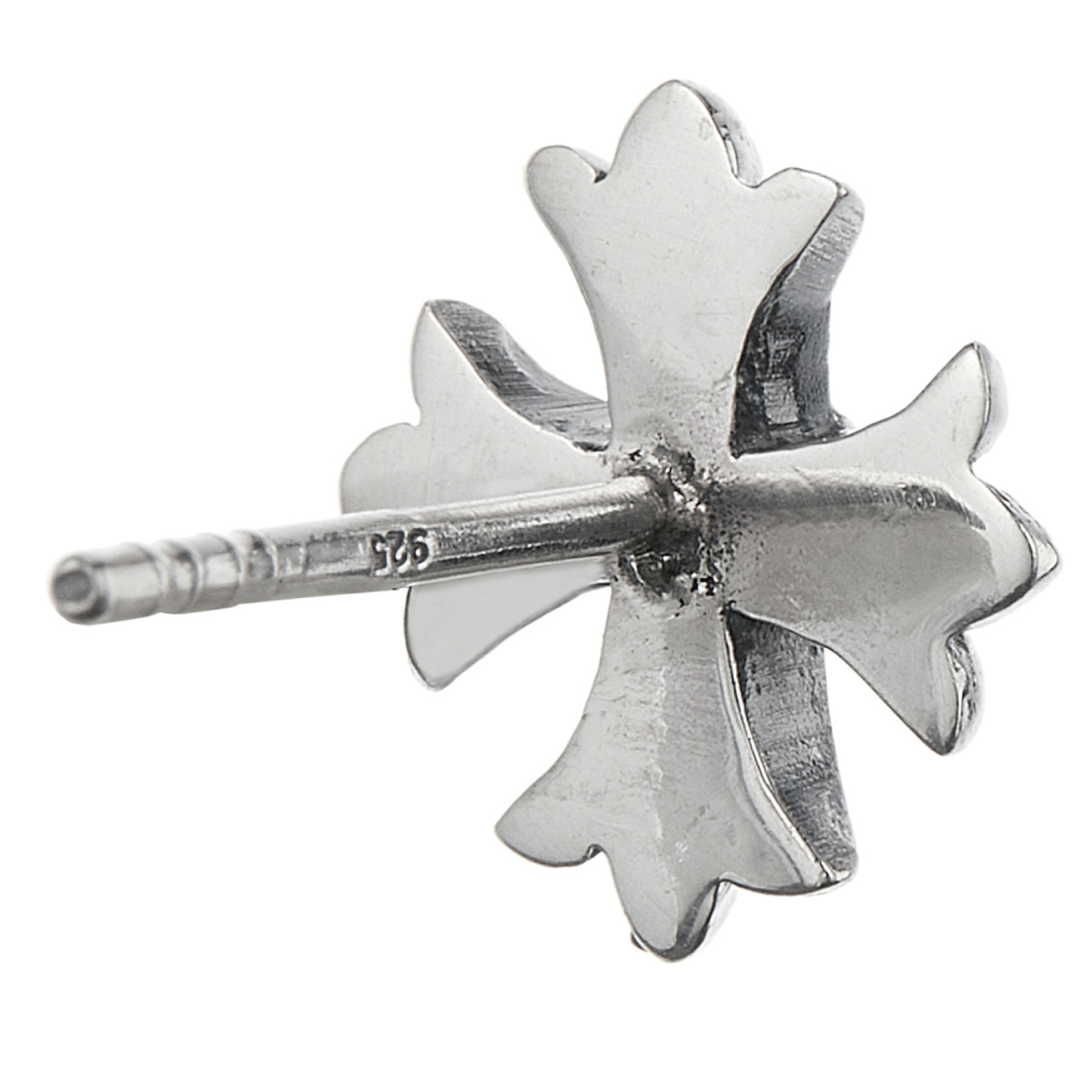 ピアス メンズ レディース 両耳用 シルバー925 燻し 十字架 クロス