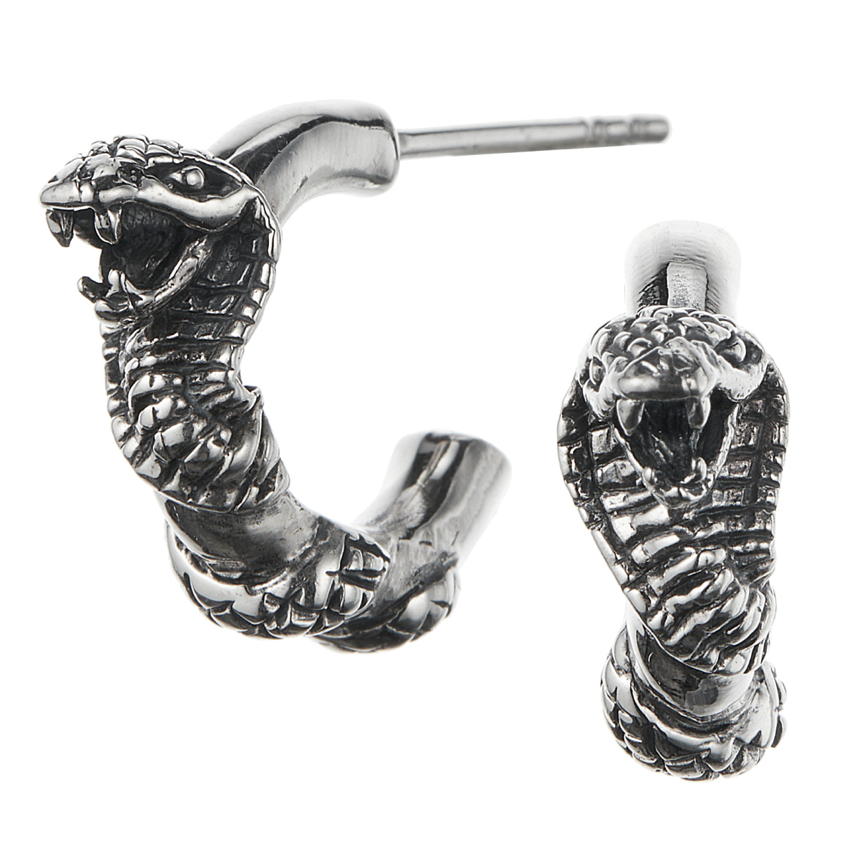 ピアス メンズ レディース 両耳用 シルバー925 蛇 ヘビ 動物 爬虫類