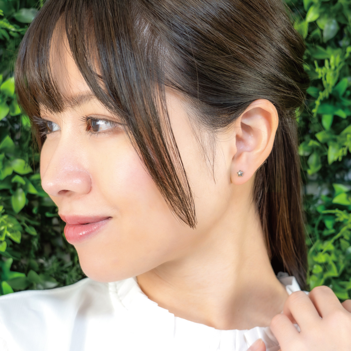 スタッドピアス チタン製ポスト 純チタン スター 星 ハート シンプル 