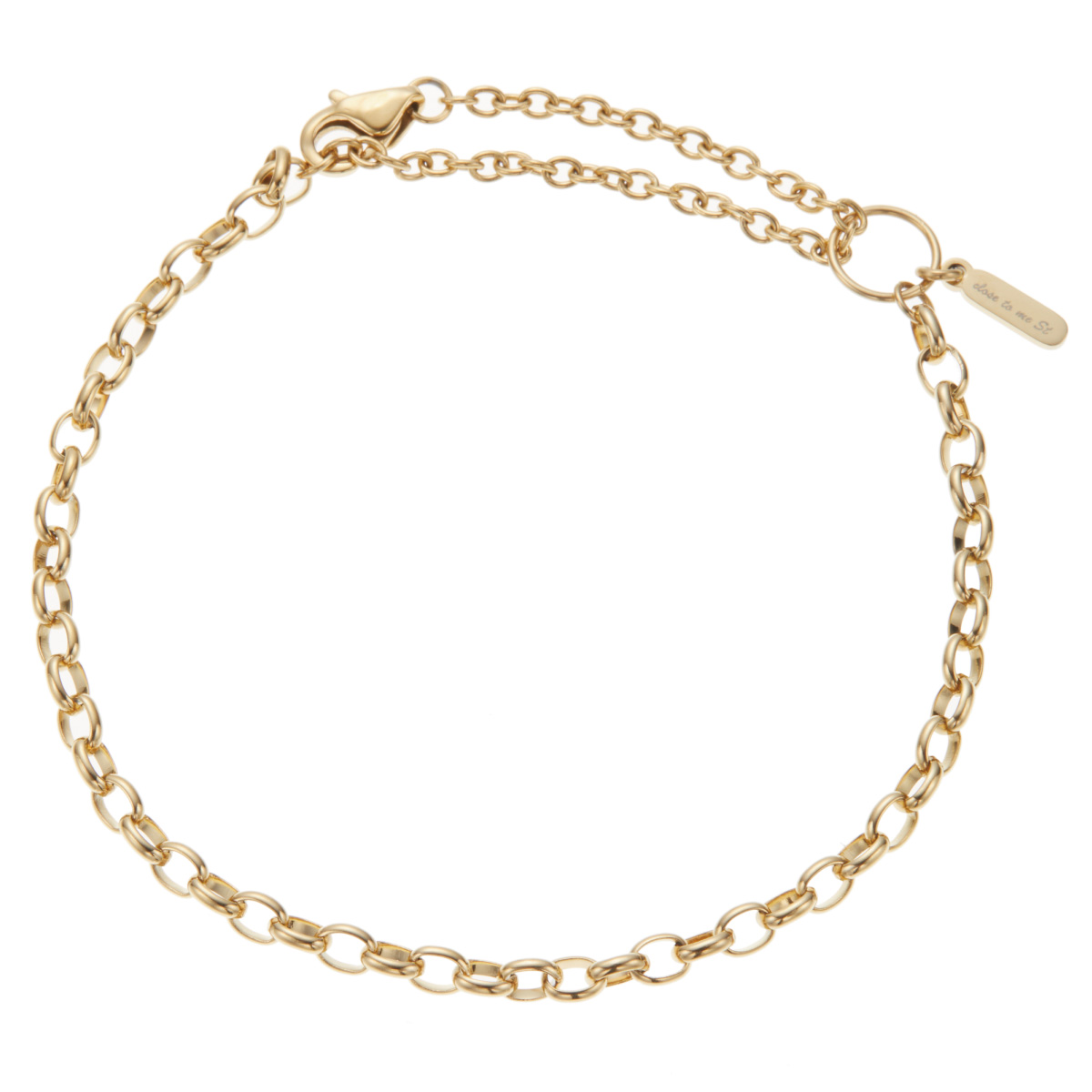 ペアブレスレット アンクレット サージカルステンレス316L close to me st ゴールド チェーン 2way 彫刻 金属アレルギー対応 爆買の画像