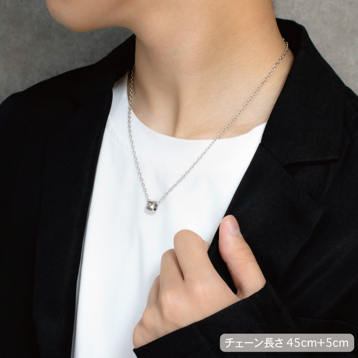 ネックレス ペンダント メンズ サージカルステンレス316L close to me st ダイヤモンド 彫刻 刻印 リング お肌に優しい 金属アレルギー対応 爆買の画像