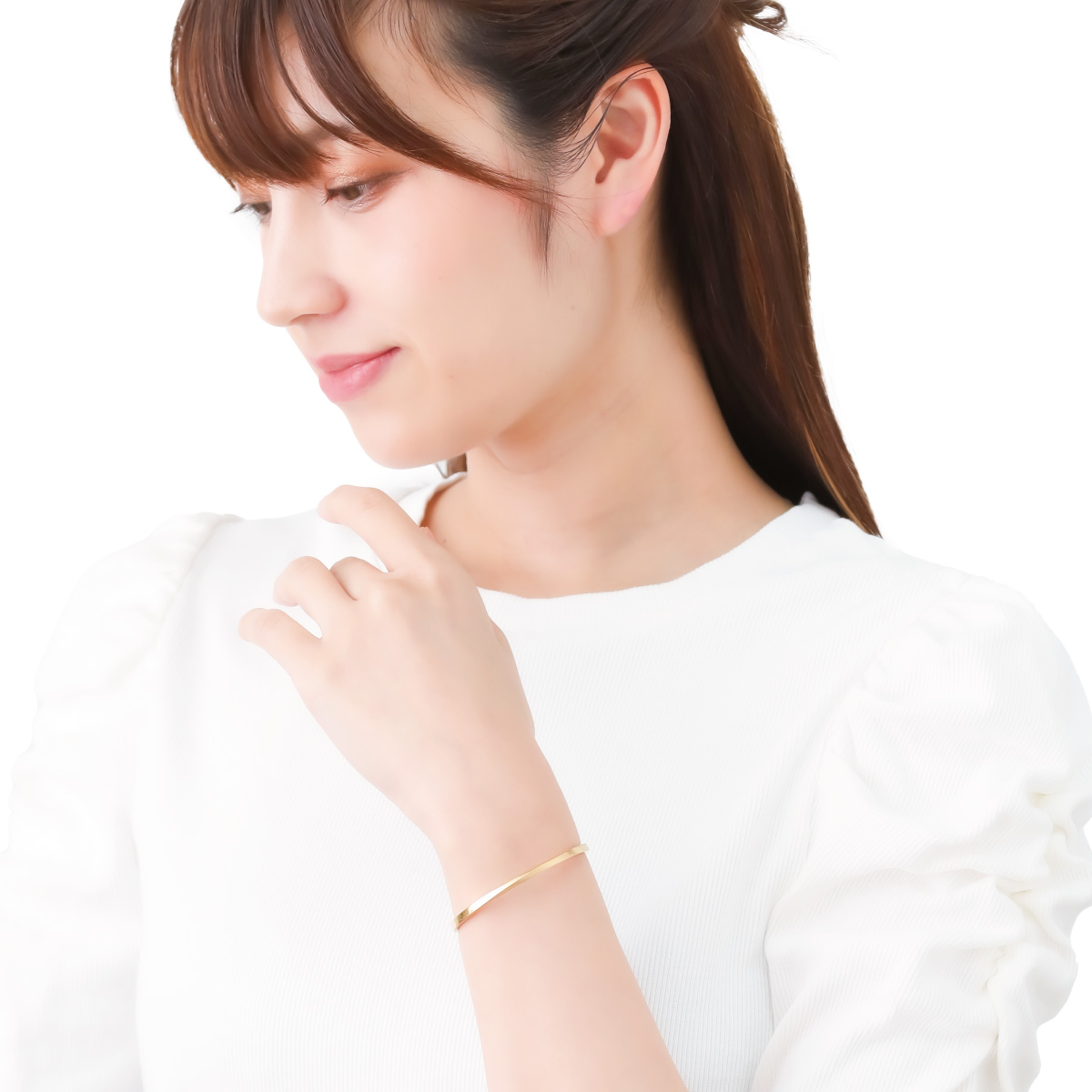 ペアバングル ペアブレスレット レディース close to me st サージカルステンレス316L ゴールド 彫刻 金属アレルギー対応 爆買の画像