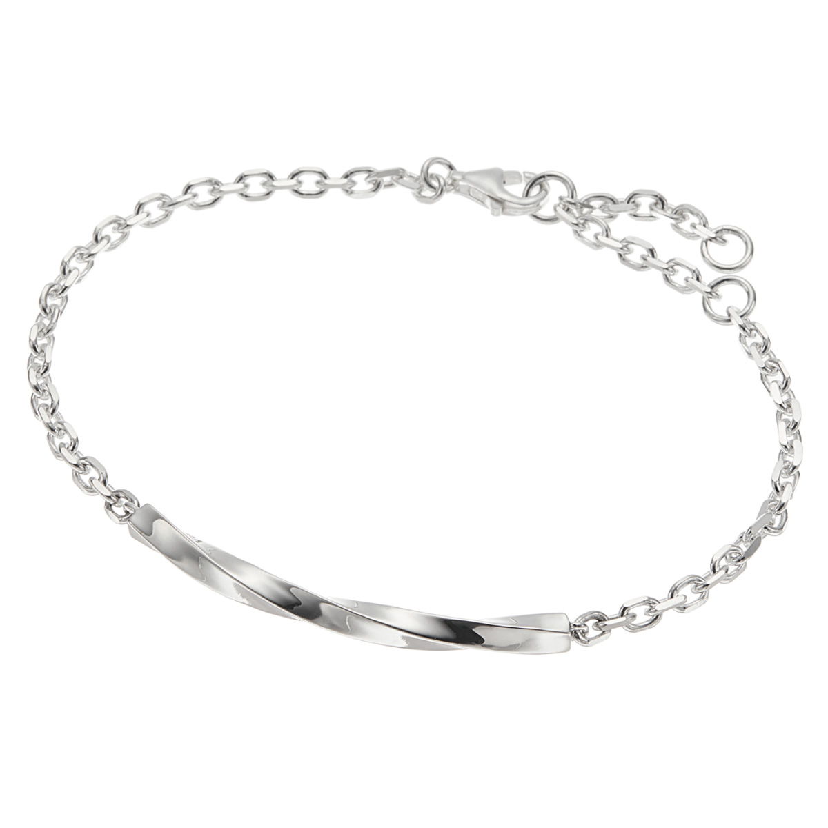 ブレスレット レディース メンズ シルバー925 プレート ひねり