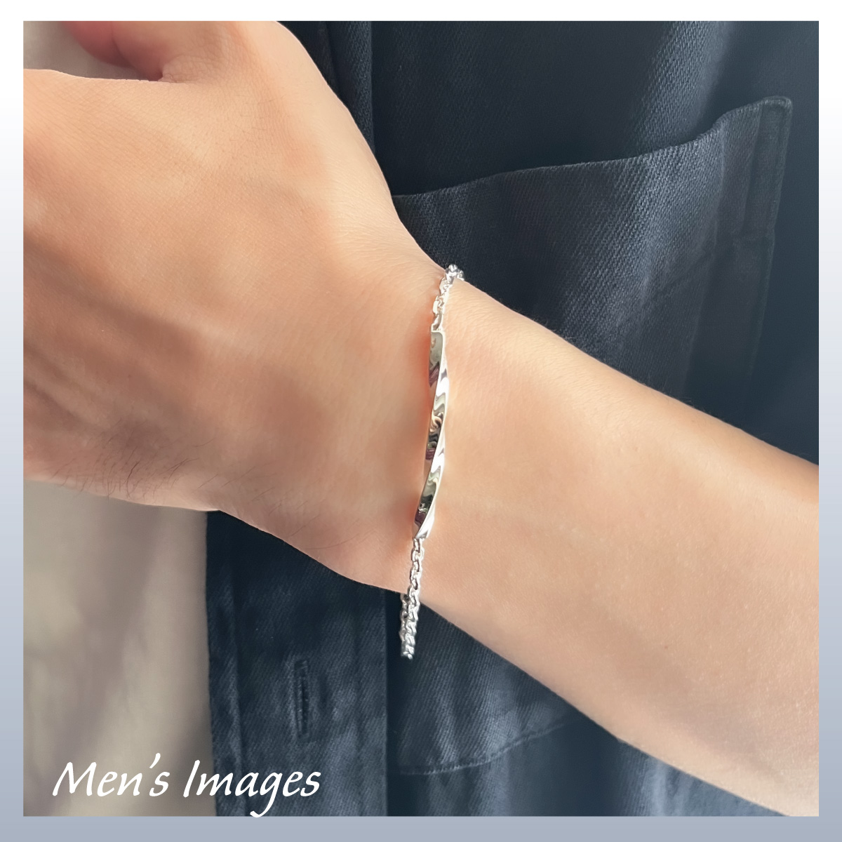 ブレスレット レディース メンズ シルバー925 プレート ひねり