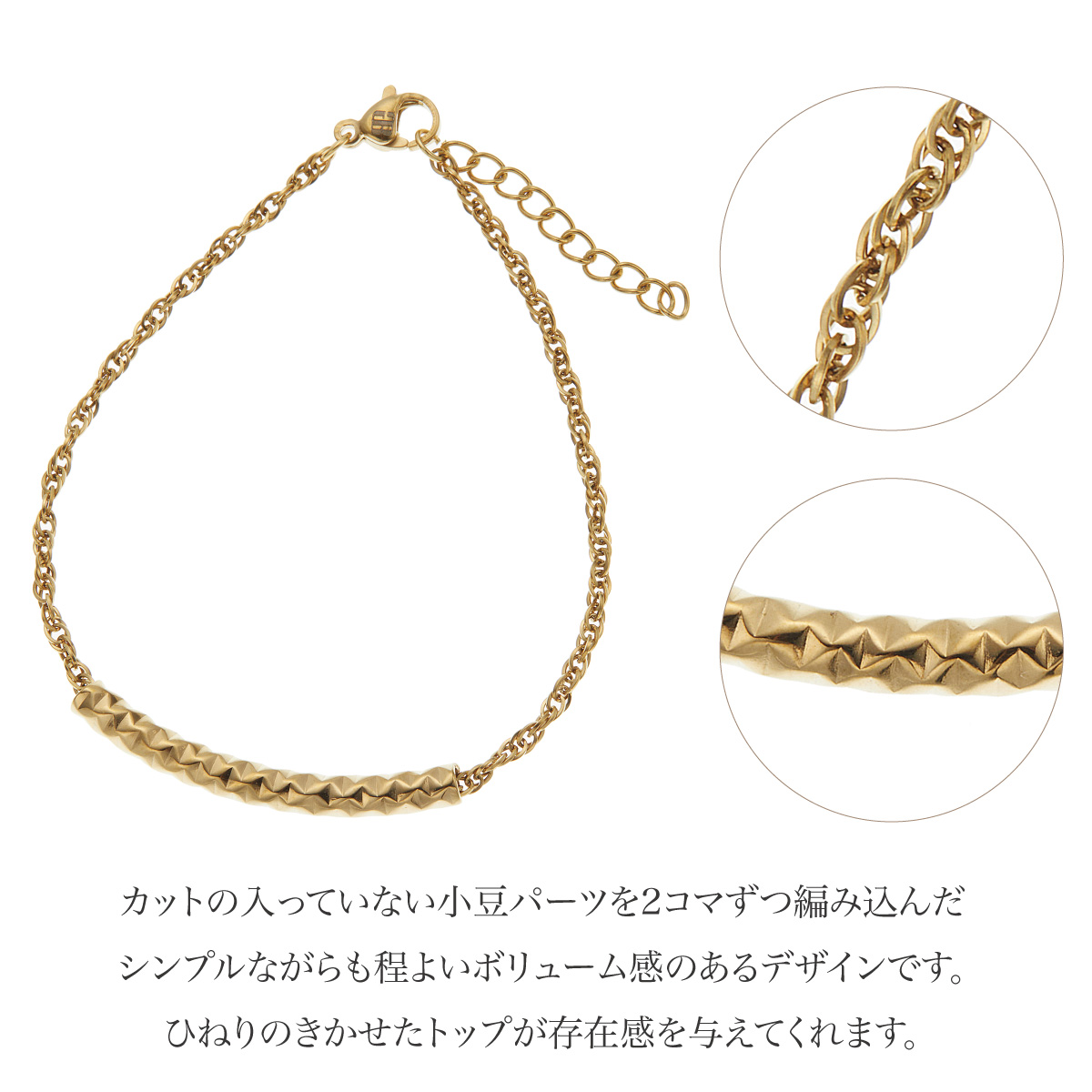 ブレスレット レディース メンズ サージカルステンレス316L ダブル