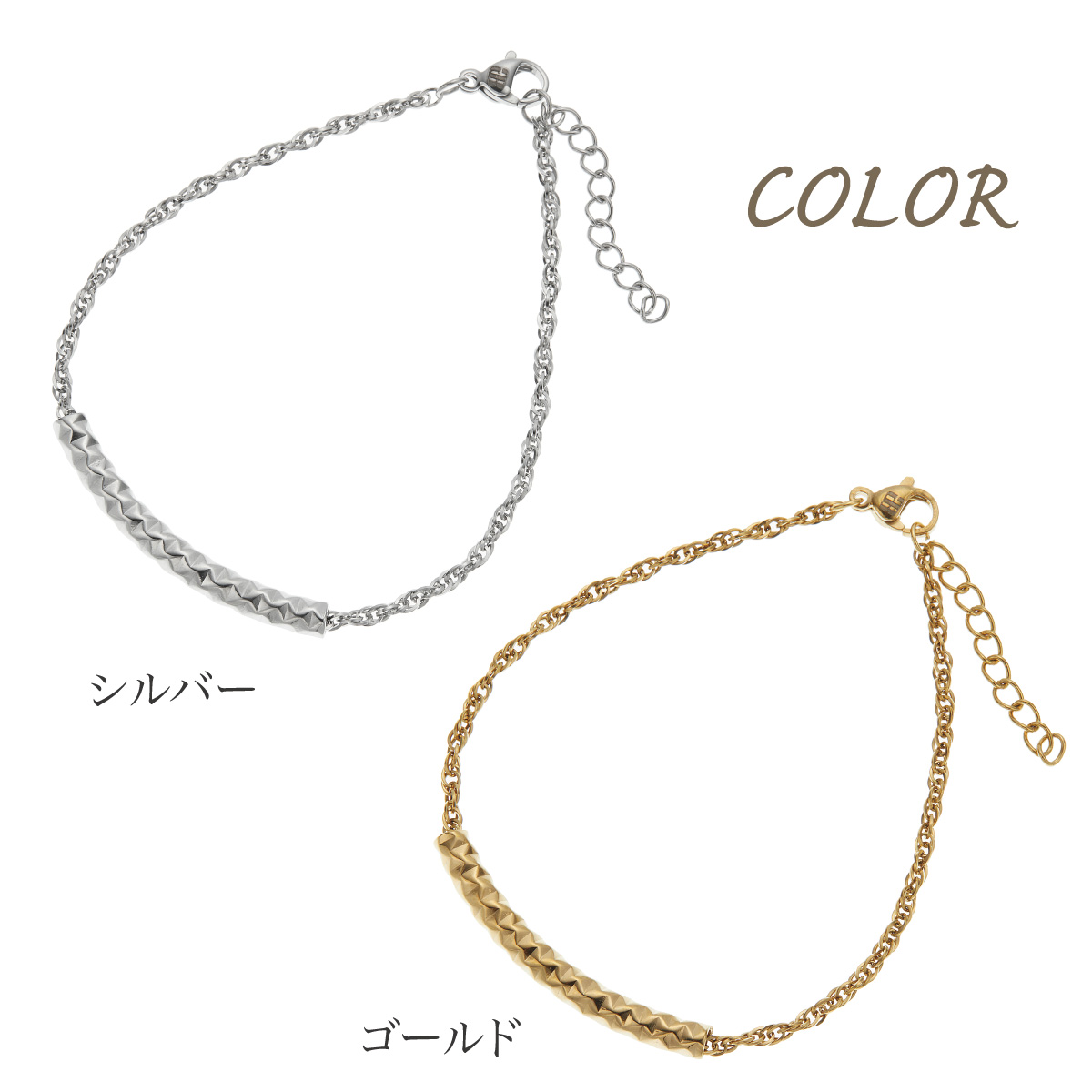 ブレスレット レディース メンズ サージカルステンレス316L ダブル