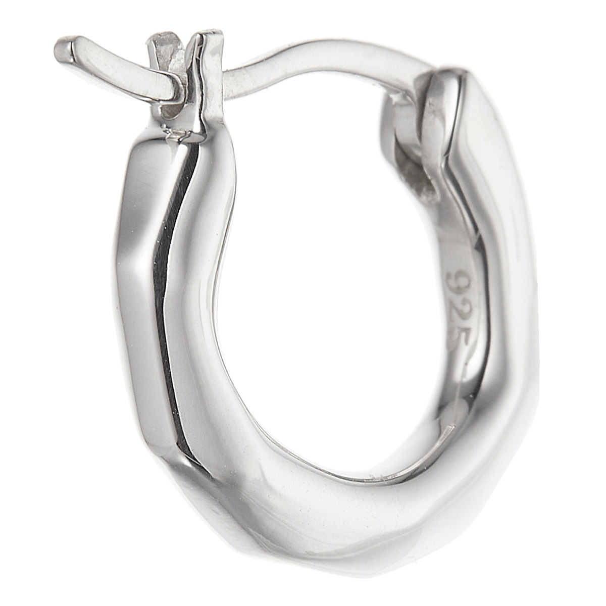 ピアス フープ レディース メンズ 刻印可能 片耳用 1個売り シルバー