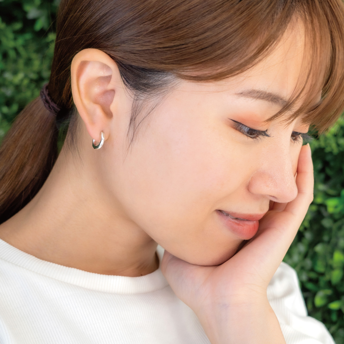 ピアス フープ レディース メンズ 刻印可能 片耳用 1個売り シルバー925 小さめ 小ぶり シンプル 上品 お揃い ペアにも お肌に優しいの画像