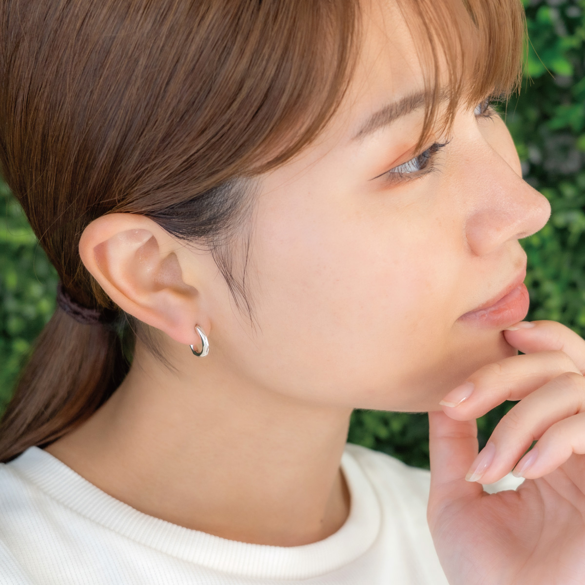 ピアス フープ レディース メンズ 刻印可能 片耳用 1個売り シルバー925 小さめ 小ぶり シンプル 上品 お揃い ペアにも お肌に優しいの画像