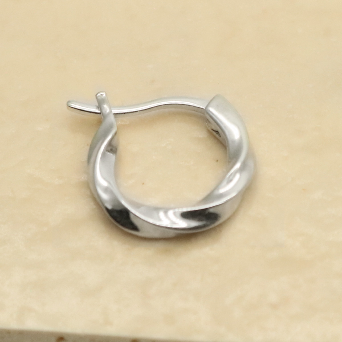ピアス フープ レディース メンズ 刻印可能 片耳用 1個売り シルバー