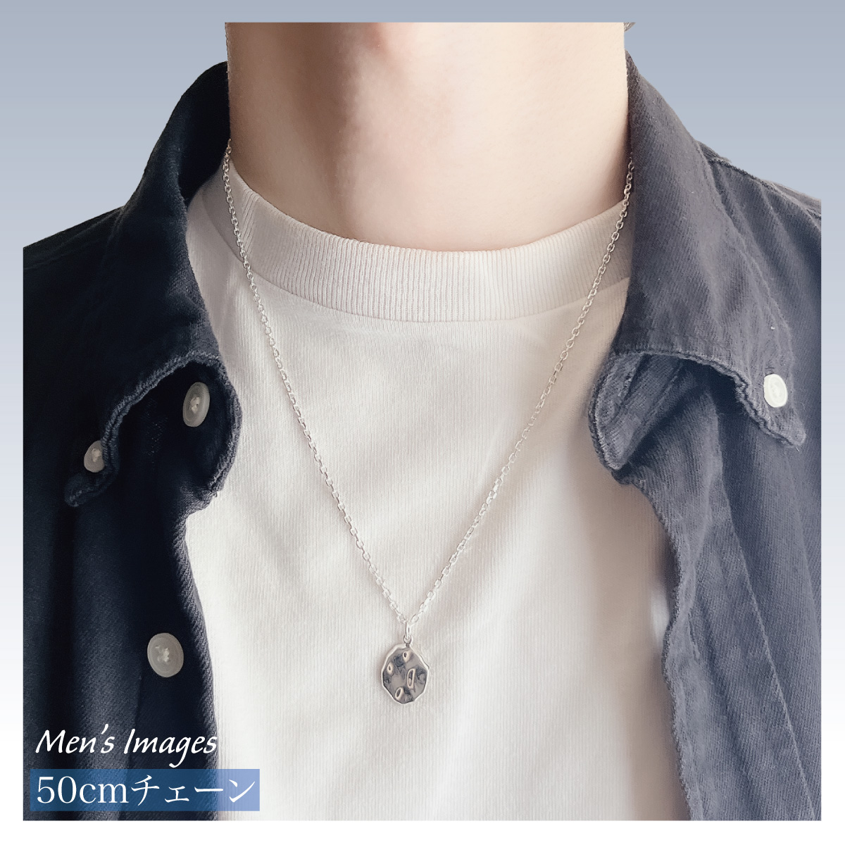 ネックレス ペンダント レディース メンズ シルバー925 プレート 楕円 ツヤ 艶 アズキチェーン メッセージ 彫刻 刻印 ペアにも 金属アレルギー対応 爆買の画像