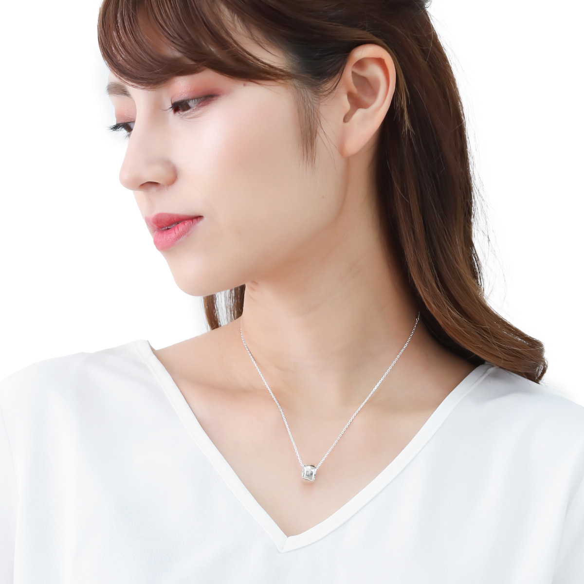 ネックレス ペンダント レディース メンズ シルバー925 リング 幅広 ワイド シンプル ツヤ メッセージ 彫刻 刻印 アズキチェーン 小豆 上品 お揃い 爆買の画像