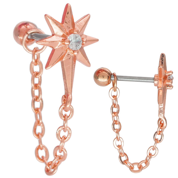 ボディピアス body pierce 20G 軟骨 かわいい おしゃれ チェーン