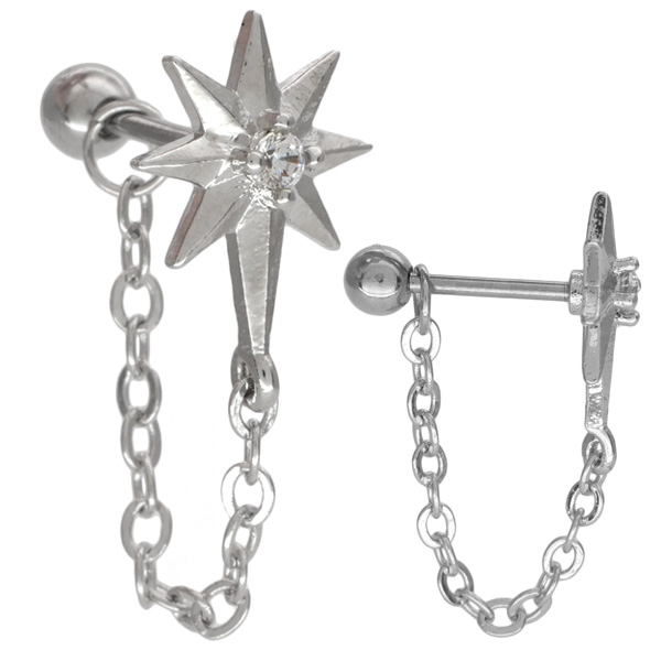 ボディピアス body pierce 20G 軟骨 かわいい おしゃれ チェーン
