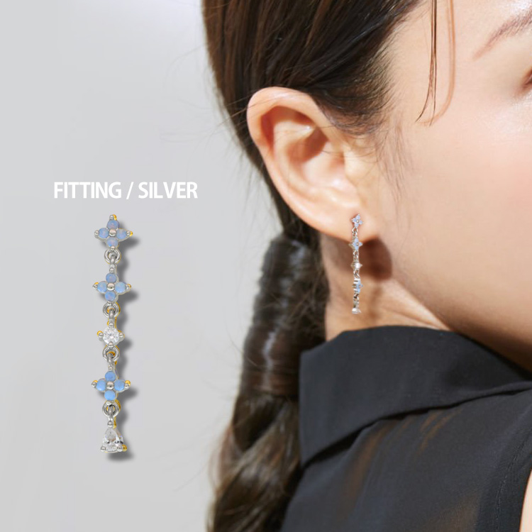 ボディピアス ロングフラワーチャームバーベル/20G ボディーピアス