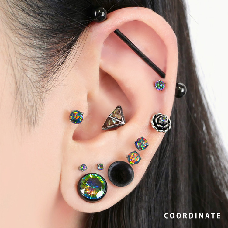 ボディピアス [Soeur de Nana] コスミックシェルピラミッドバーベル