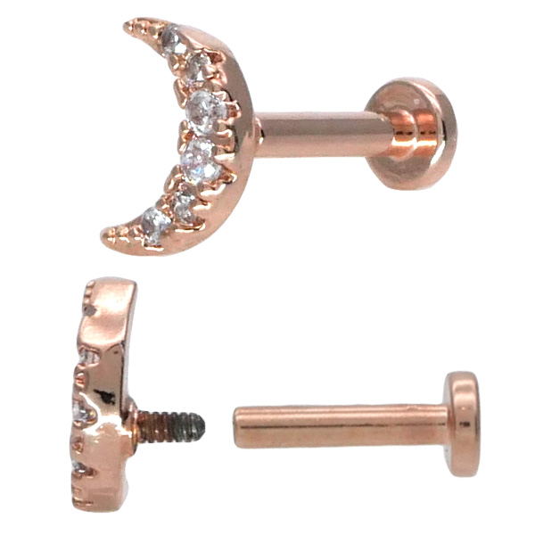 ボディピア ジュエルムーンラブレット 16G ボディーピアス 軟骨ピアス