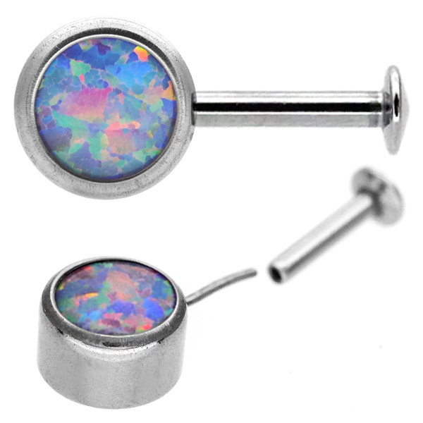 ボディピアス 20G 18G 16G 軟骨ピアス ベゼルセットサイドジュエル