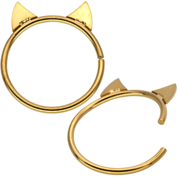 ⭐️ねこさん専用⭐️e m片耳ピアス★お値下げ★ ボディピアス ひねって装着 アニーキャットリング/20G ボディー