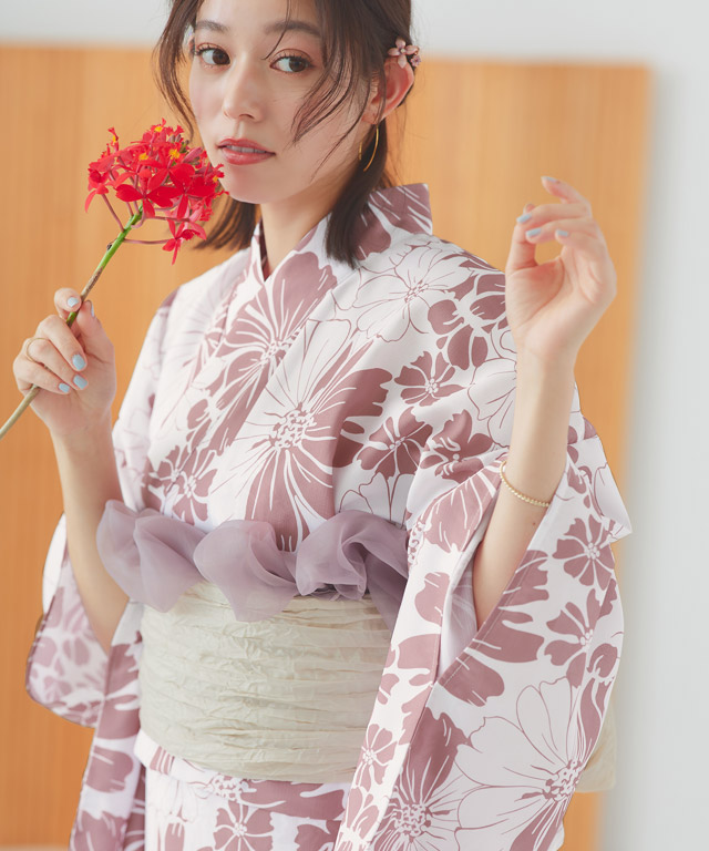 浴衣 レディース 浴衣セット セパレート ワンピース 麻見え 夏 祭り