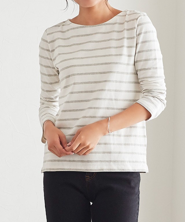 24hsale Tシャツ レディース カットソー トップス 長袖 ボーダー 綿100 Md 4 4 0 00 23 59まで B1705 Pierrot ピエロ 通販 Yahoo ショッピング