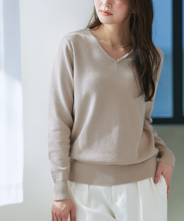 Pierrot（ピエロ） ニット レディース セーター カシミヤタッチ 洗える