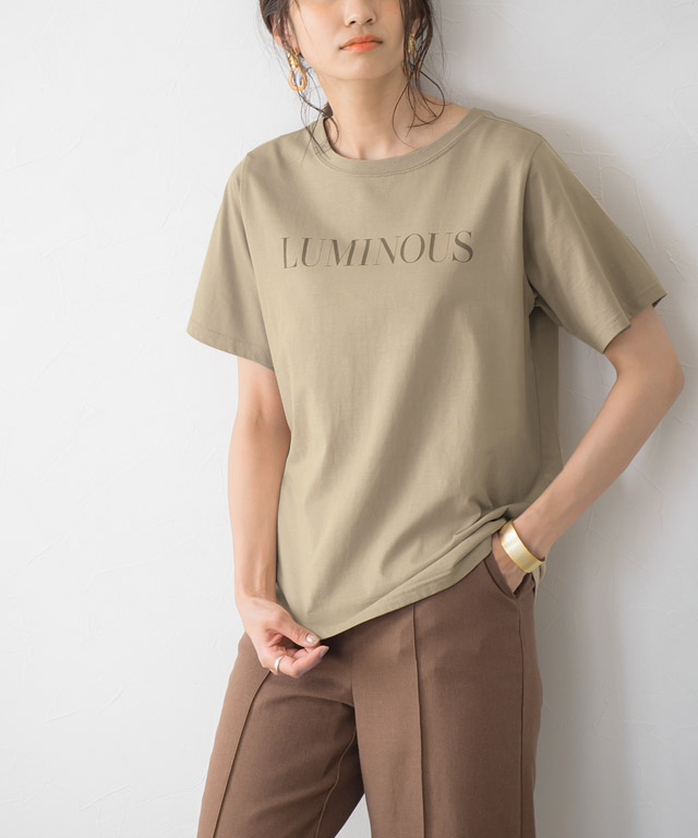 Tシャツ ロゴT 綿100％ シンプル 高品質 白 ベージュ MD (SALE×送料無料〜3/15 ...