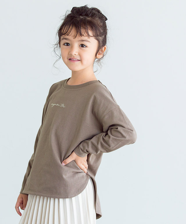lulpini] Tシャツ カットソー ロゴ キッズ 子供服 長袖 女の子 親子コーデ お揃い 【Pierrot】  :b2105-311536:Pierrot(ピエロ)Yahoo!店 - 通販 - Yahoo!ショッピング