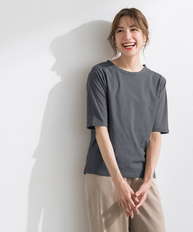 Tシャツ 汗ジミ防止 吸水速乾 撥水加工 綿100％ 夏 レディース MD2 (SALE×15%OFF〜6/24 16:59まで)｜pierrot-webshop｜02