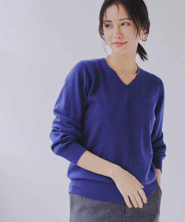 ニット レディース カシミヤ100％ Vネック シンプル ベーシック 冬 RASW 送料無料 RASW ニット レディース カシミヤ100％ Vネック シンプル